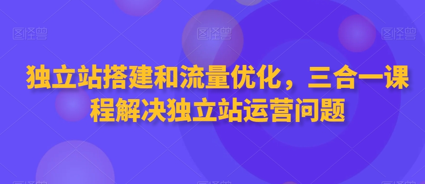 独立站搭建和流量优化,三合一课程解决独立站运营问题插图 独立站搭建和流量优化,三合一课程解决独立站运营问题