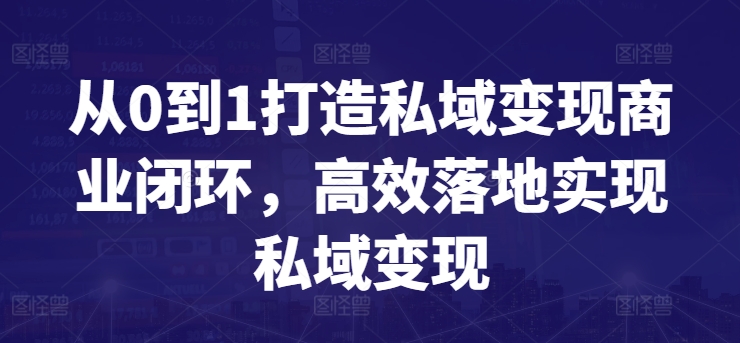 从0到1打造私域变现商业闭环,高效落地实现私域变现插图 从0到1打造私域变现商业闭环,高效落地实现私域变现