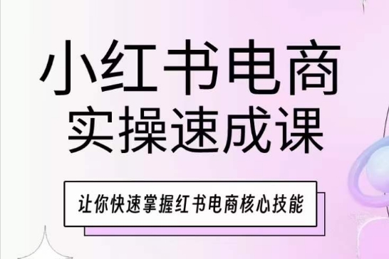 小红书电商实操速成课,让你快速掌握红书电商核心技能插图 小红书电商实操速成课,让你快速掌握红书电商核心技能