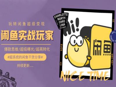 手把手教你0到1系统玩转闲鱼变现,爆款思维/超级曝光/超高转化插图 手把手教你0到1系统玩转闲鱼变现,爆款思维/超级曝光/超高转化