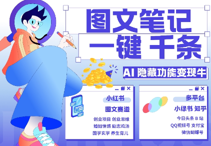 AI隐藏功能,秒生笔记,1分钟产出几千条,教你玩赚小红书小绿书图文引流,变现3w插图 视频号混剪玩法,2分钟一条视频,单月变现2W+【揭秘】