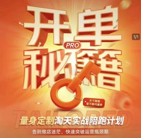淘宝开单秘籍PRO,量身定制淘天实战陪跑计划,告别做店迷茫、快速突破运营瓶颈期插图 淘宝开单秘籍PRO,量身定制淘天实战陪跑计划,告别做店迷茫、快速突破运营瓶颈期
