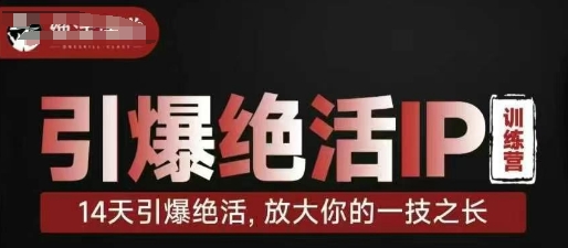 引爆绝活IP训练营,14天引爆绝活,放大你的一技之长插图 引爆绝活IP训练营,14天引爆绝活,放大你的一技之长