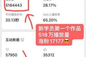 外面卖998的AI短视频教辅资料带货，抖音跟视频号都可以做，快速起号(素材+课程)