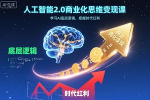 人工智能2.0商业化思维变现课,学习AI底层逻辑,把握时代红利