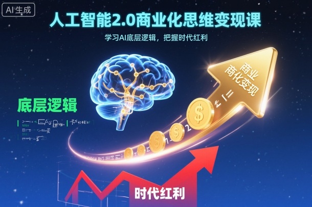 人工智能2.0商业化思维变现课,学习AI底层逻辑,把握时代红利插图 人工智能2.0商业化思维变现课,学习AI底层逻辑,把握时代红利