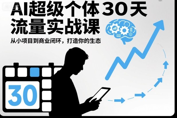AI超级个体30天流量实战课,从小项目到商业闭环,打造你的生态插图 AI超级个体30天流量实战课,从小项目到商业闭环,打造你的生态