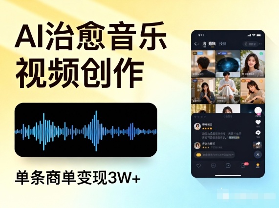 AI做治愈音乐视频,多平台投稿,单条商单变现3W+插图 AI做治愈音乐视频,多平台投稿,单条商单变现3W+