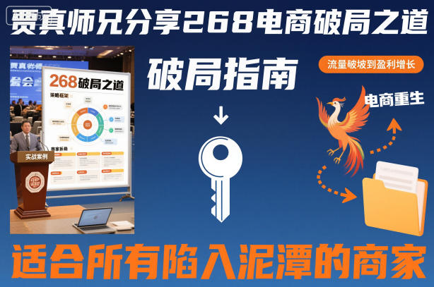 贾真师兄分享268电商破局之道-适合所有陷入泥潭的商家插图 贾真师兄分享268电商破局之道-适合所有陷入泥潭的商家