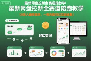 最新网盘拉新全赛道陪跑教学,0投入操作简单,一周内就可以见到成果