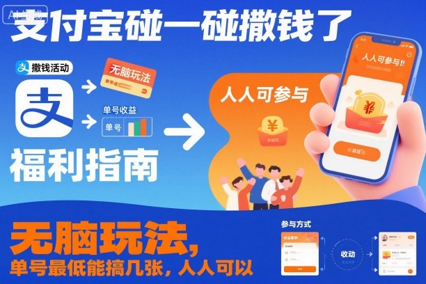 支付宝碰一碰撒钱了,无脑玩法,单号最低能搞几张,人人可以撸【揭秘】插图 支付宝碰一碰撒钱了,无脑玩法,单号最低能搞几张,人人可以撸【揭秘】