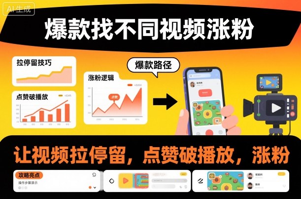 爆款找不同视频涨粉,让视频拉停留,实现点赞,破播放,涨粉插图 爆款找不同视频涨粉,让视频拉停留,实现点赞,破播放,涨粉