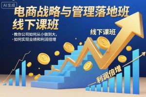 电商战略与管理落地班线下课,教你公司如何从小做到大,如何实现业绩和利润倍增【录音】