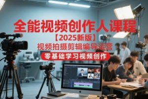 全能视频创作人课程【2025新版】视频拍摄剪辑编导运营,零基础学习视频创作(更新)