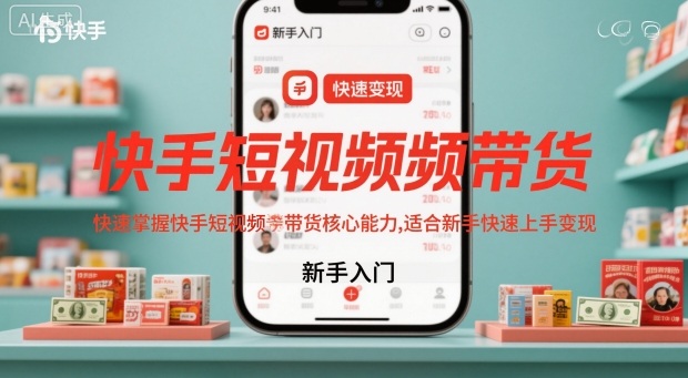 快手短视频带货,快速掌握快手短视频带货核心能力,适合新手快速上手变现插图 快手短视频带货,快速掌握快手短视频带货核心能力,适合新手快速上手变现