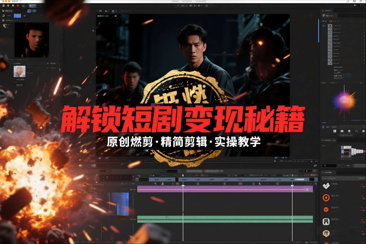 短剧拉新之原创燃剪精简剪辑实操课,解锁短剧变现秘籍插图 短剧拉新之原创燃剪精简剪辑实操课,解锁短剧变现秘籍