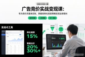 广告竞价实战变现课：专为竞价员量身定制，掌握高转化投放策略实现业绩增长
